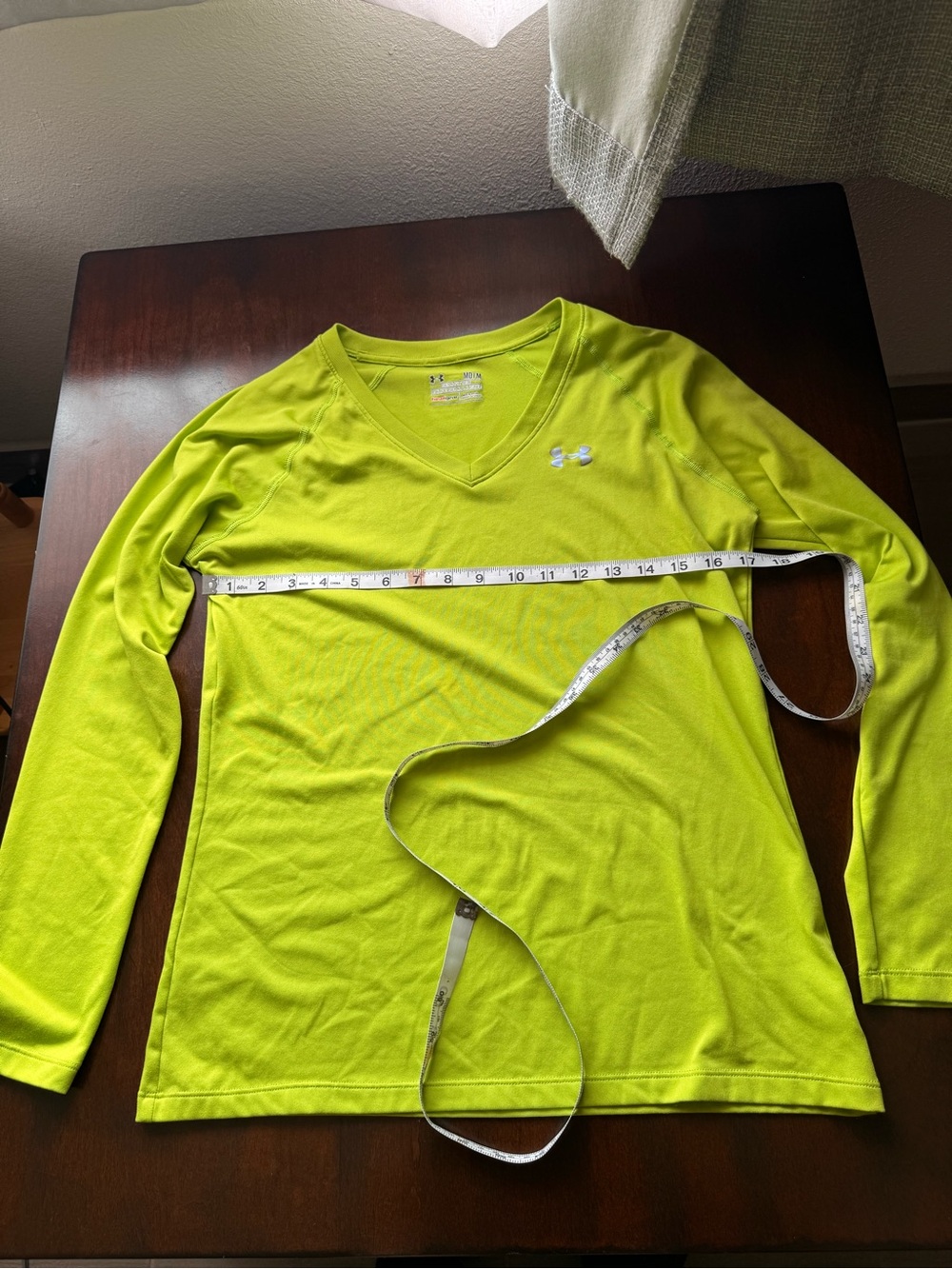 Under Armour Neon Lime V-Neck Performance Top